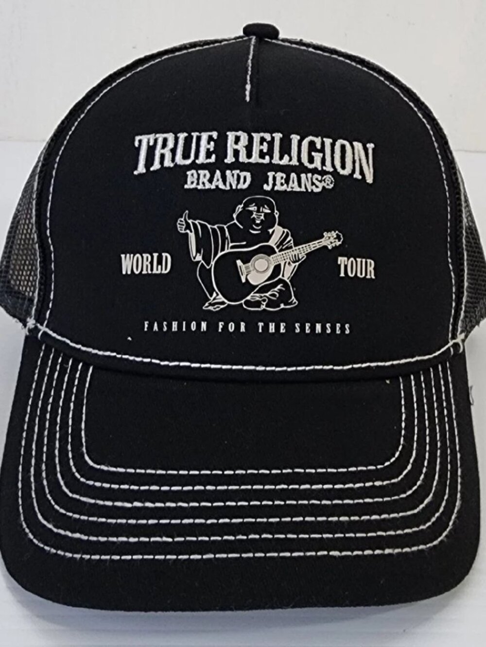 TRUE RELIGION TRUCKER BUDDHA WORLD TOUR CAP MEN'S ADJUSTABLE SNAPBACK